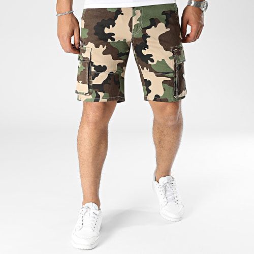 Short Cargo Camouflage Cam Stage 3945 Marron Beige Vert Kaki