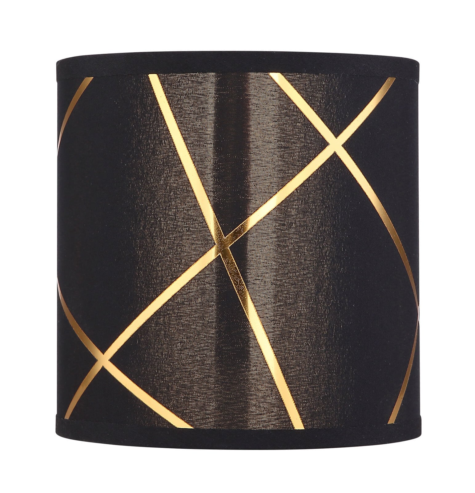BEMMO Strahler goldfarben, schwarz, H/T: 17 x 13 cm, Metall, Textil