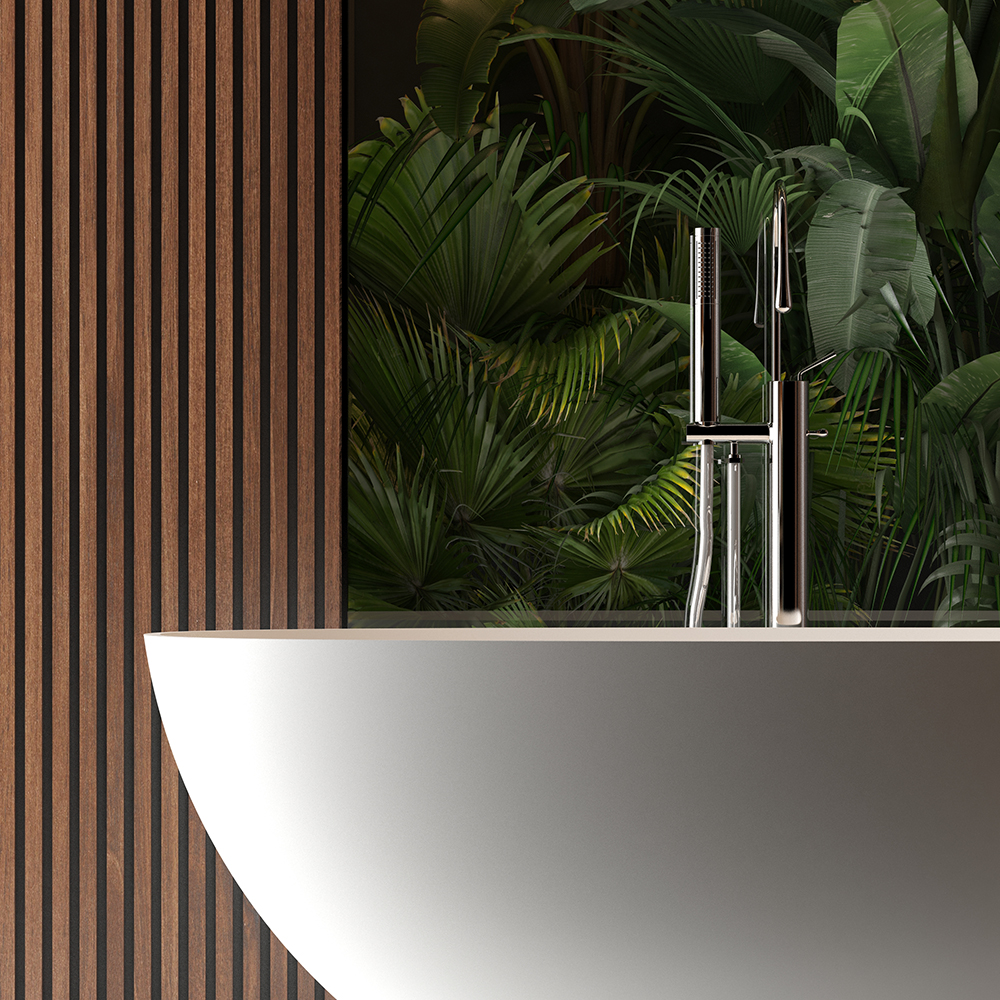 Mueller Carlo vrijstaand ligbad solid surface wit mat 165x75cm