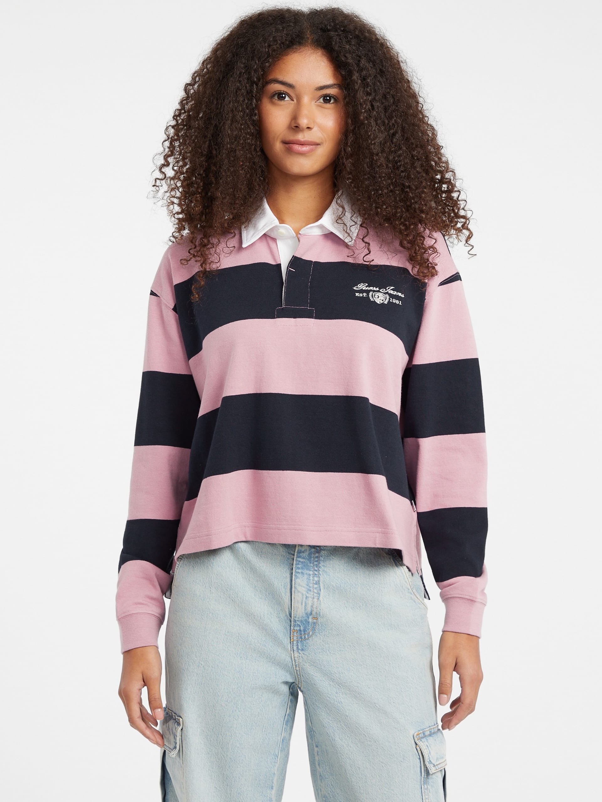 Camisa polo listrada de rugby