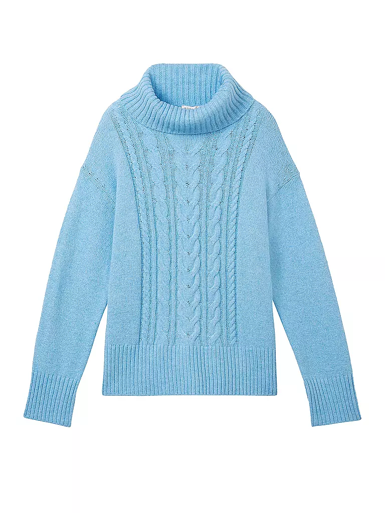 TOM TAILOR Rollkragenpullover hellblau