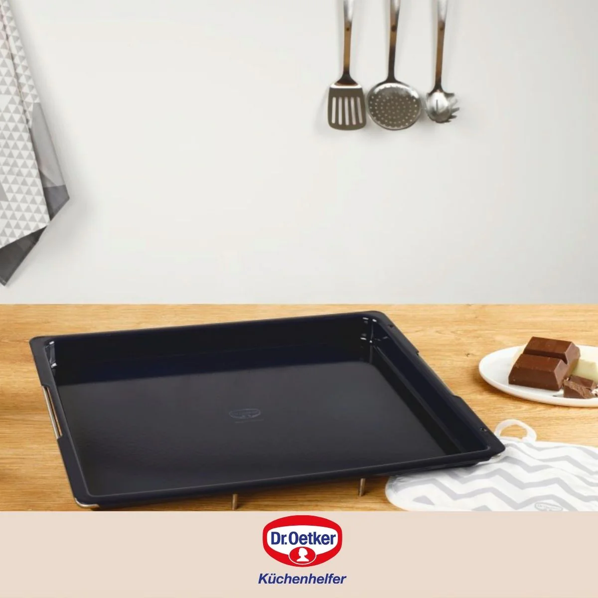 Plaque four extensible 41-53 x 33 cm Back Liebe Dr. Oetker