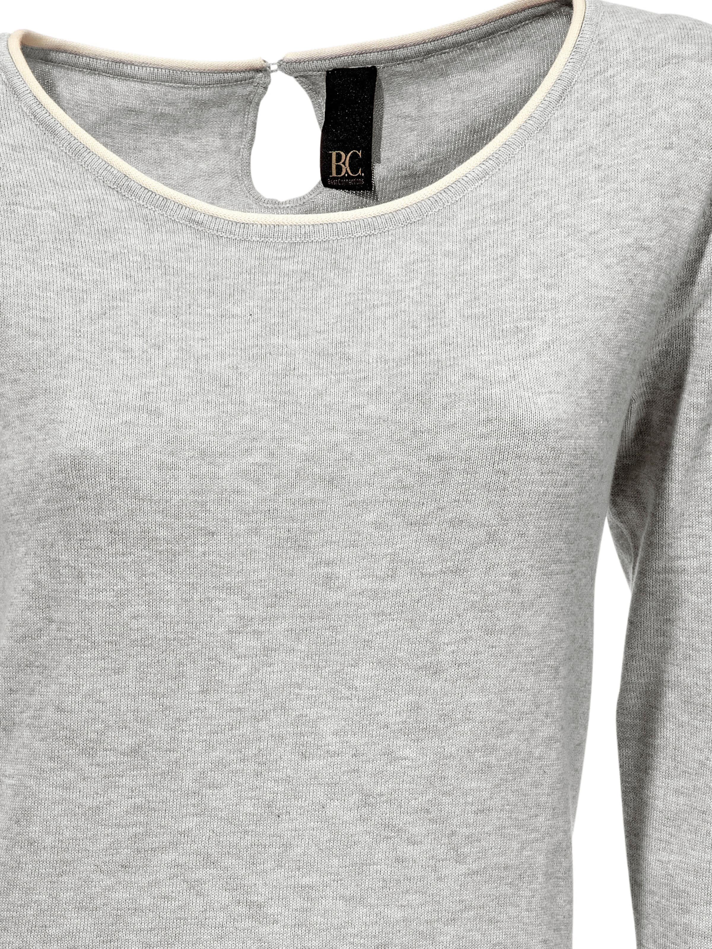 heine Longpullover in grau-melange