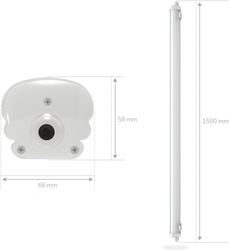 HOFTRONIC - 12er Pack LED Feuchtraumleuchte 150cm IP65-48W 5760 Lumen - 4000K Neutralweiß - Verknüpfbar - Kellerleuchte, Nassraumleuchte - Feuchtraum Wannenleuchte