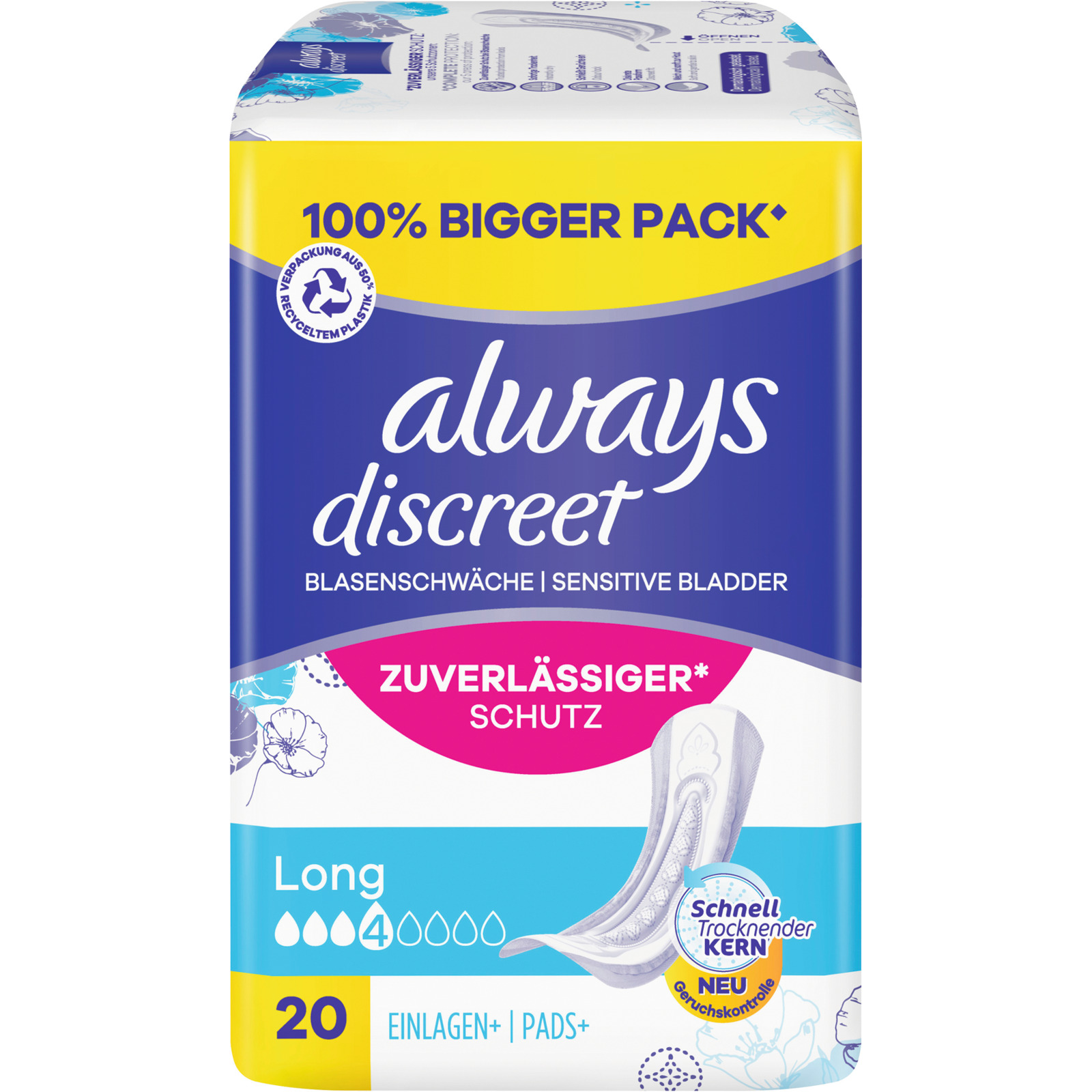 Always Discreet Inkontinenz Long, 20 Stück