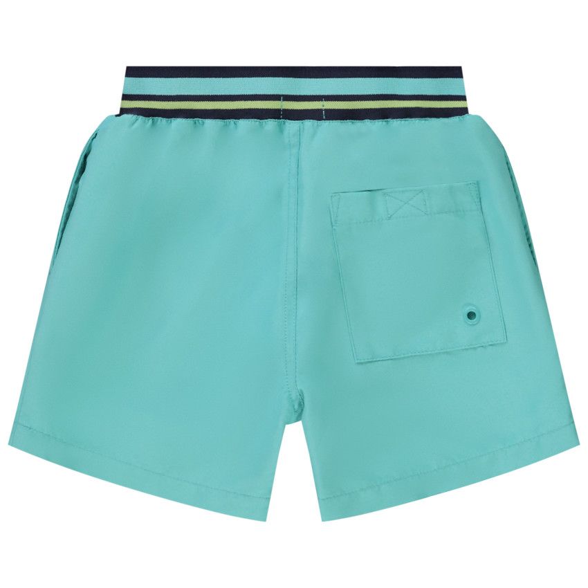Short de bain en microfibre polyester print fantaisie pour garçon - Vert