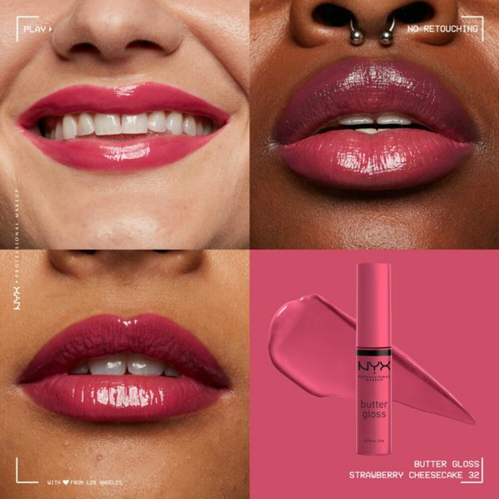 NYX Butter Gloss Lipgloss Strawberry Cheesecake8 ml