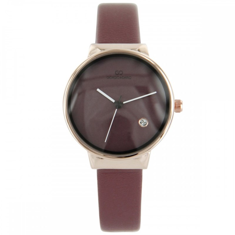 Montre Femme GIORGIO bracelet Cuir Violet