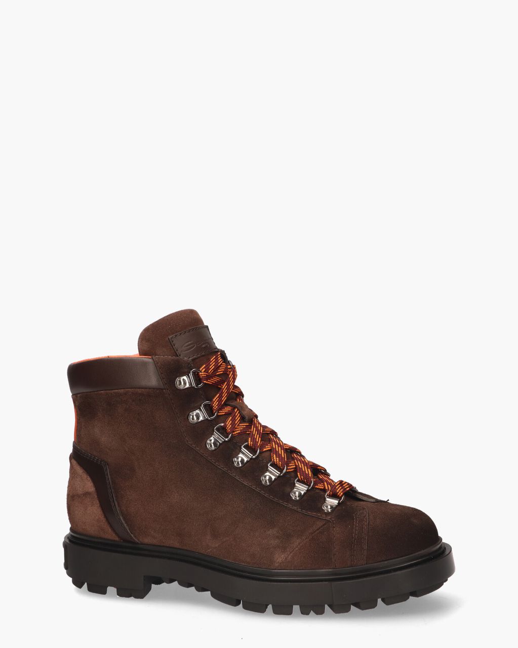 Santoni 18190 Donkerbruin Heren Veterboots