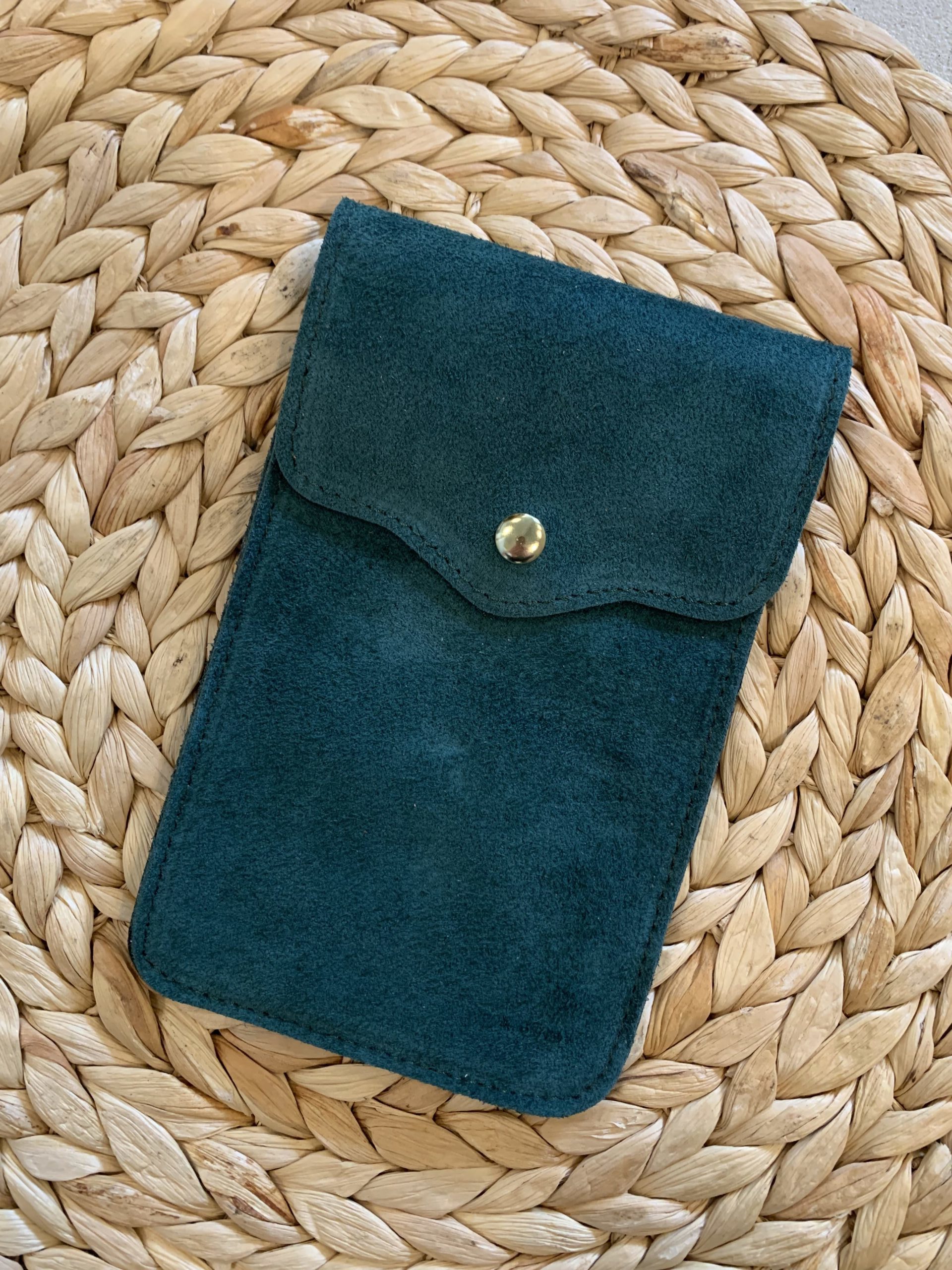 Phone Bag - Nora - Suede Petrol