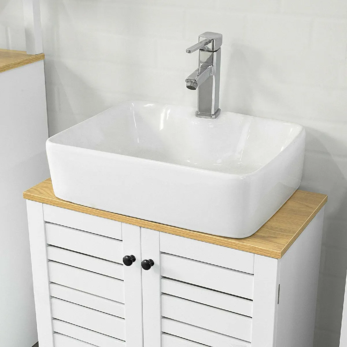 SoBuy BZR40-W Meuble sous-lavabo