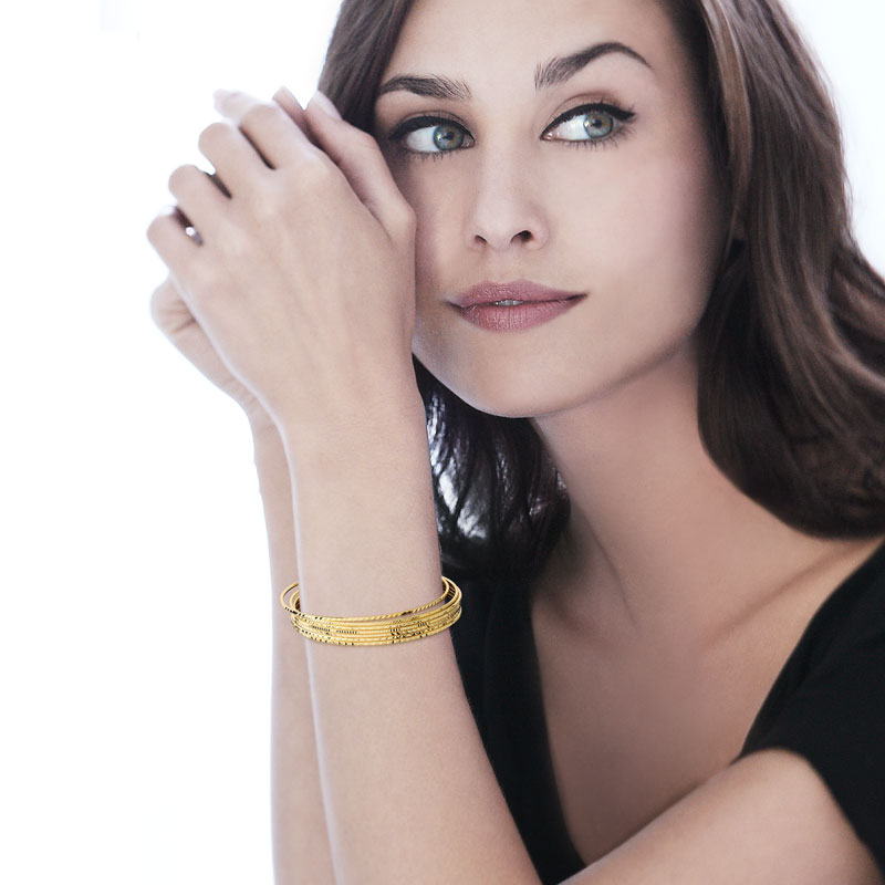 Bracelet plaqué or semainier diamanté