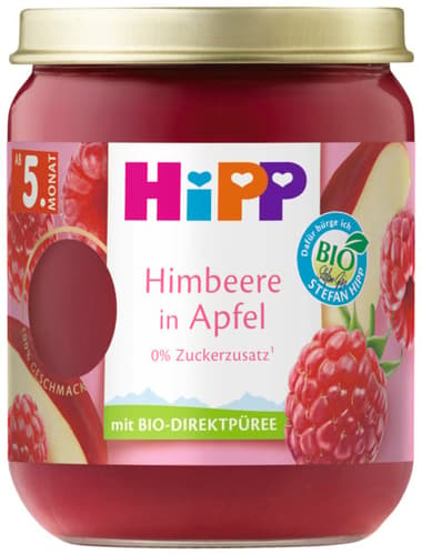 HiPP Bio Früchte Himbeere in Apfel