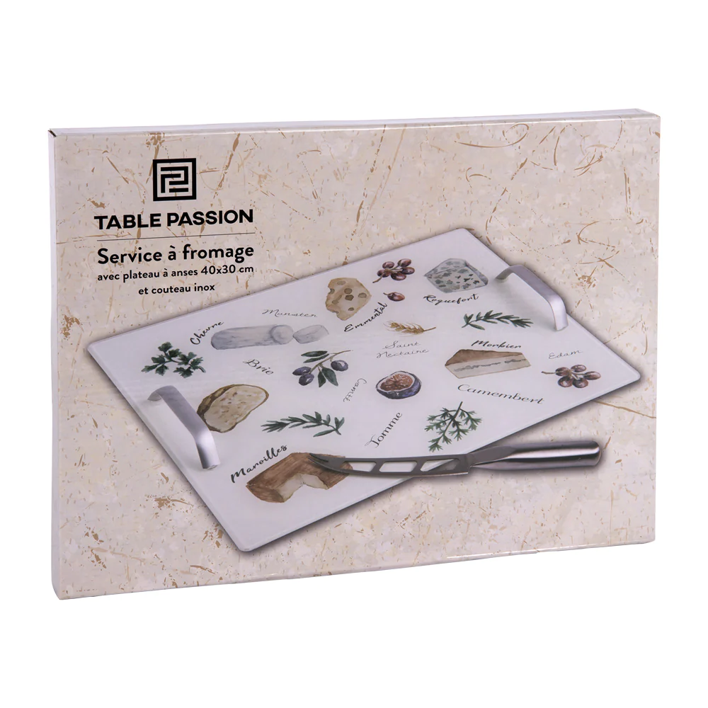 Plateau à fromage avec anse +couteau Table passion