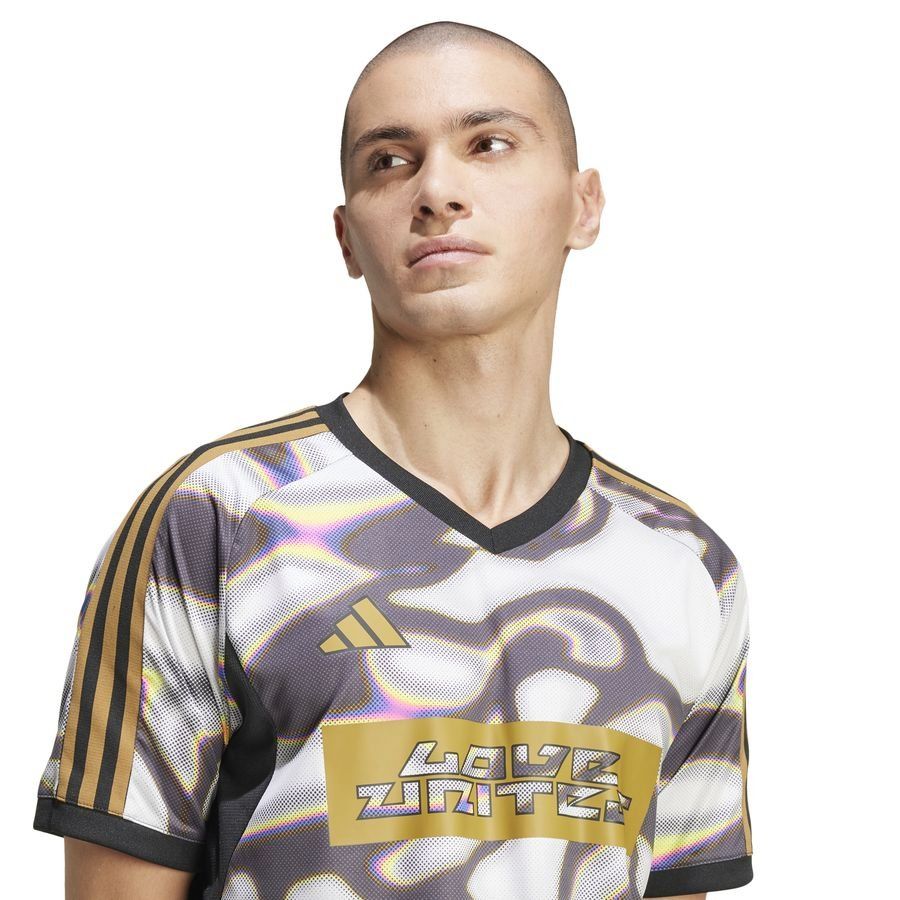 adidas T-shirt d'Entraînement Tiro Pride - Noir/Argenté/Bronze