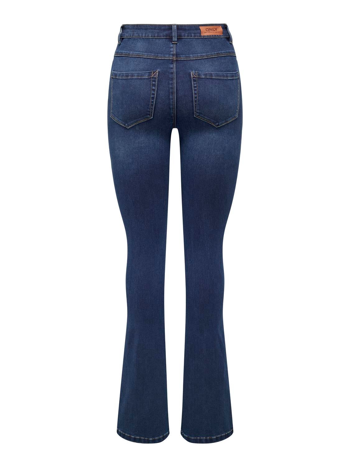 ONLROYAL Hohe Taille Ausgestellt Jeans Dark Blue Denim