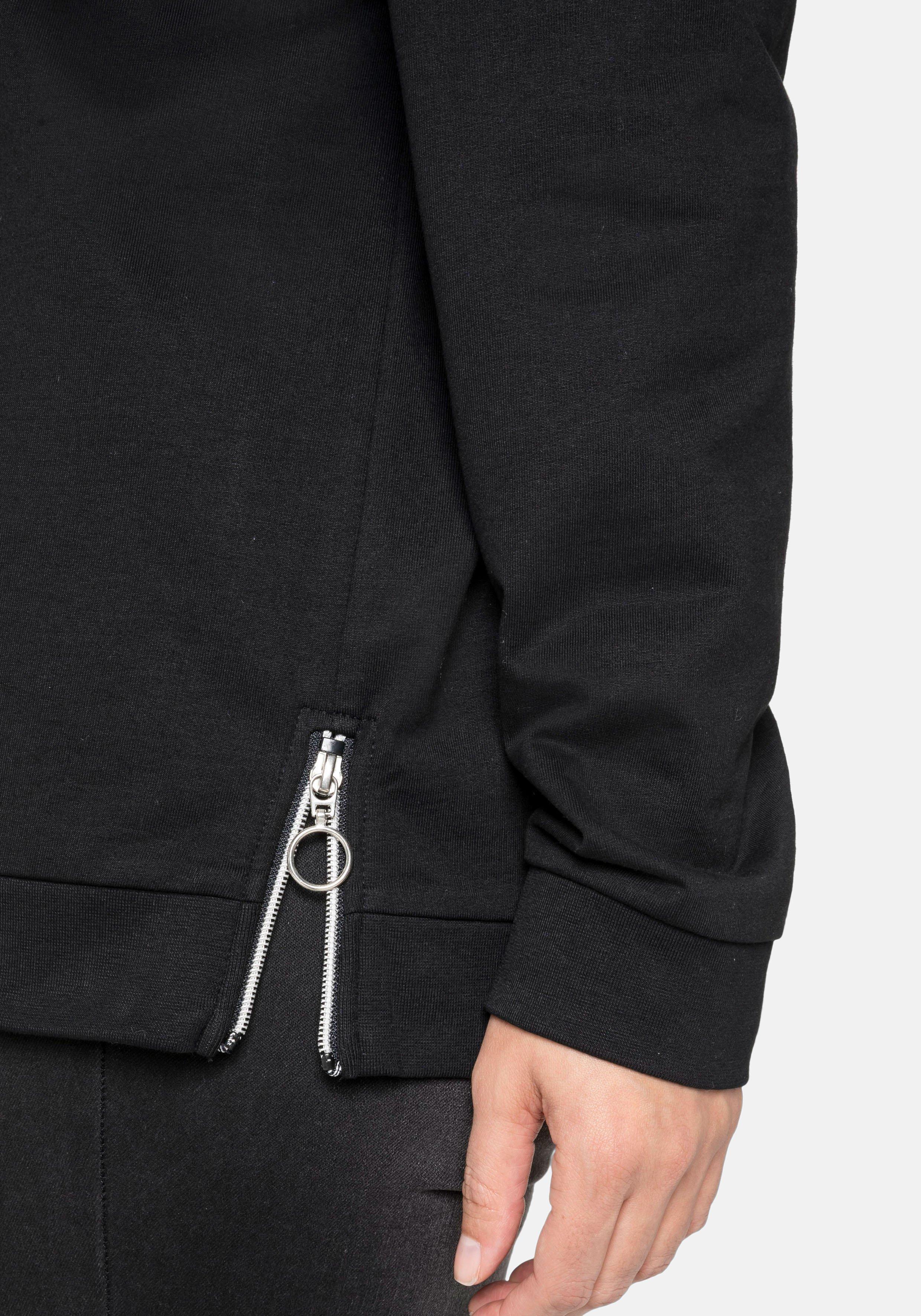 Sweatshirt mit seitlichen Reißverschlüssen