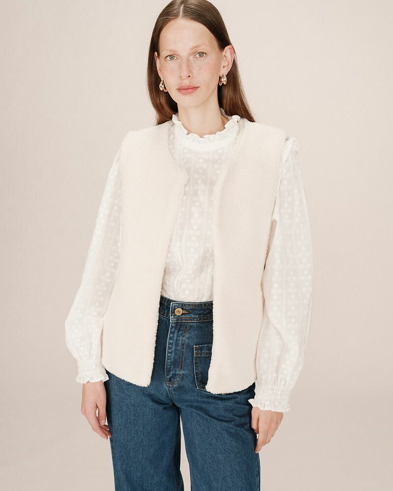 GRACE & MILA<br>Colete sherpa sem mangas SINATRA