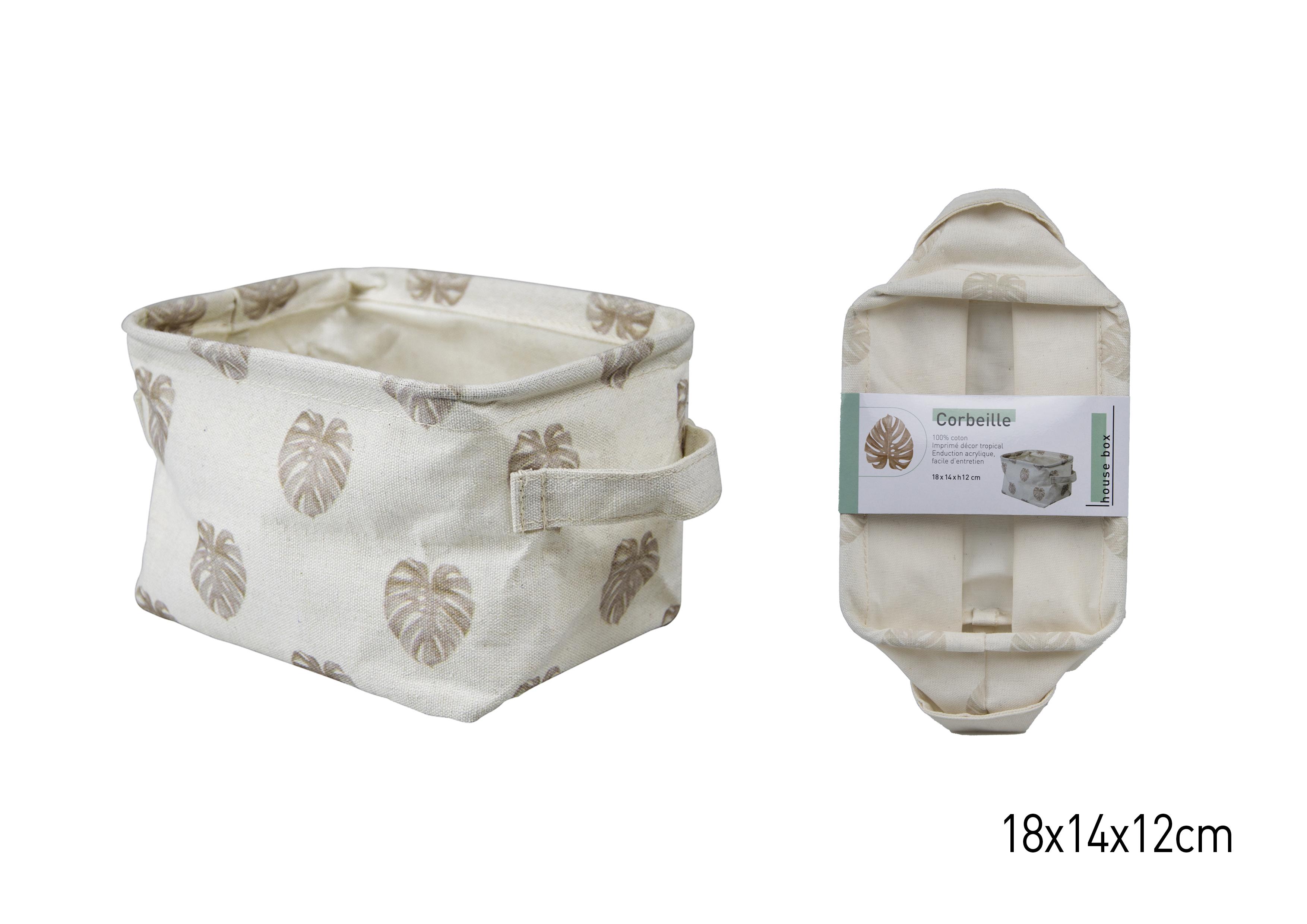 CORBEILLE RANGEMENT RECTANGLE 18X14X12CM
