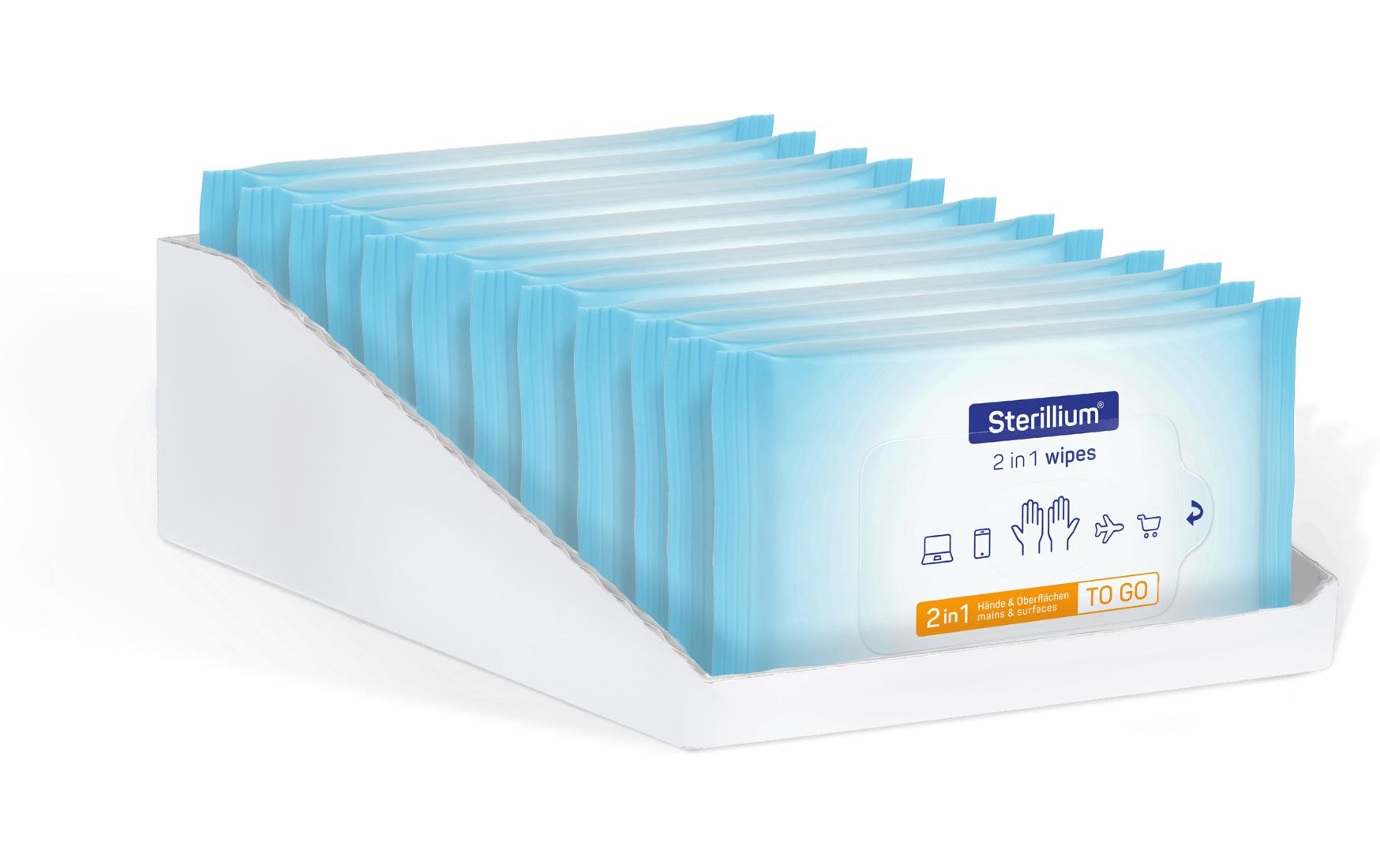 Flowpack Tücher 12 Stück à 15 TücherDesinfektionstücher für Hände und Flächen