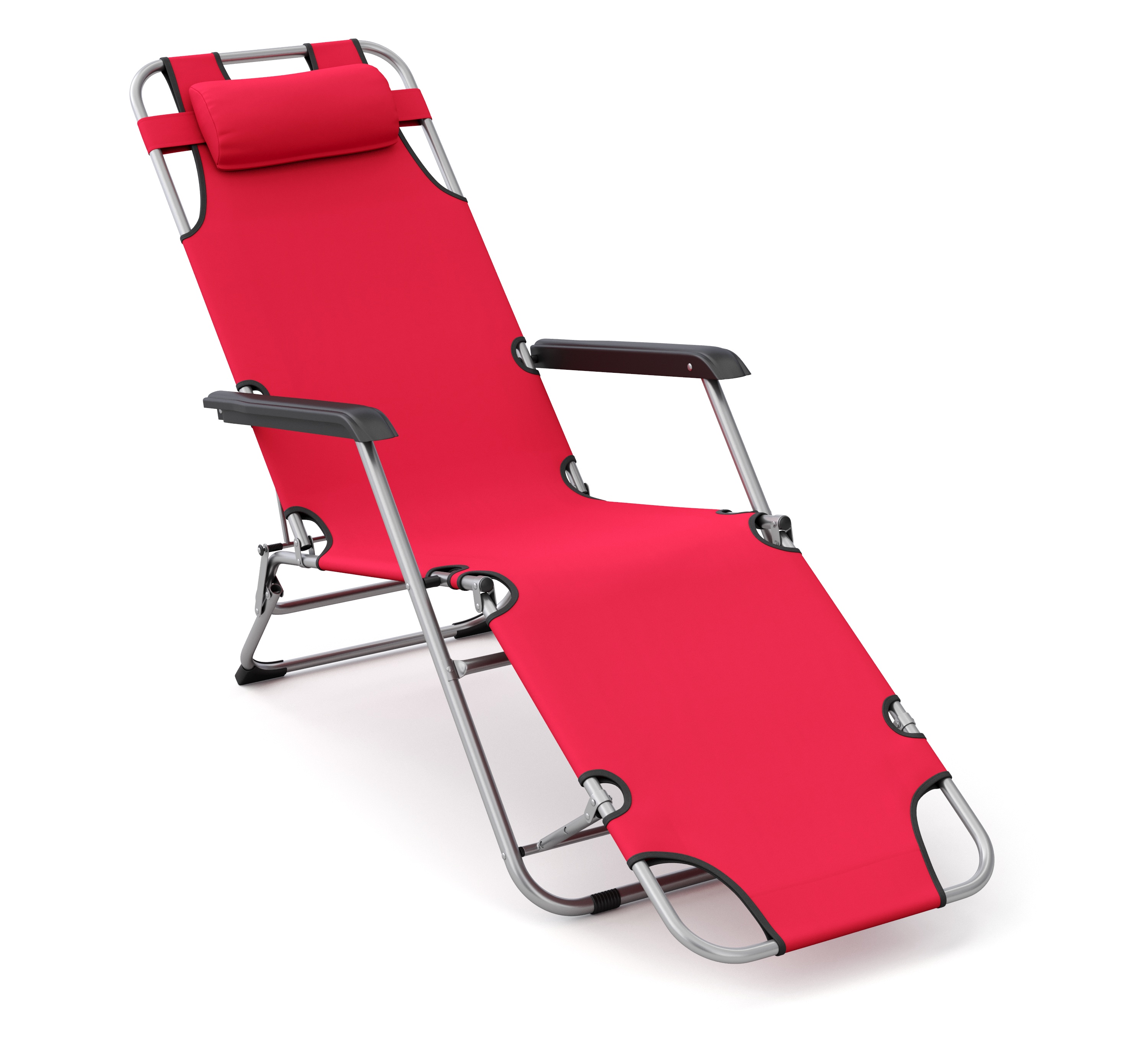 Liegestuhl Campingstuhl rot 2er Set