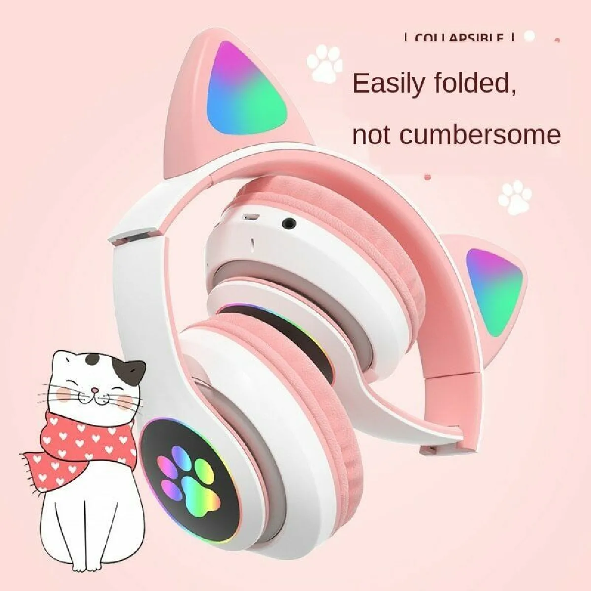Universal Casque Chat Mignon - Rose