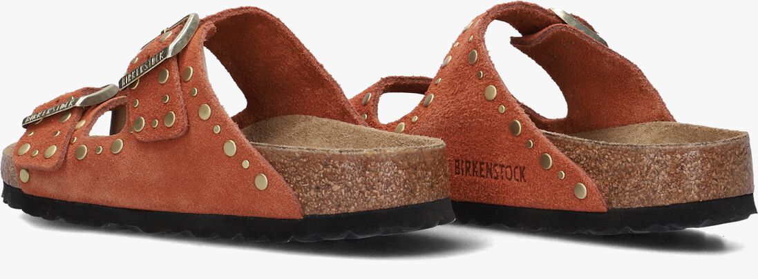 oranje birkenstock teenslippers arizona rivet border