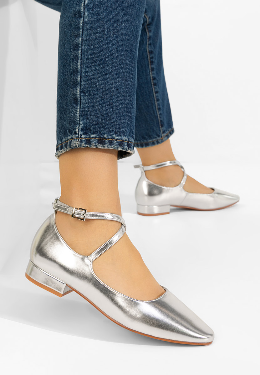 Chaussures à petit talon argent Hurania