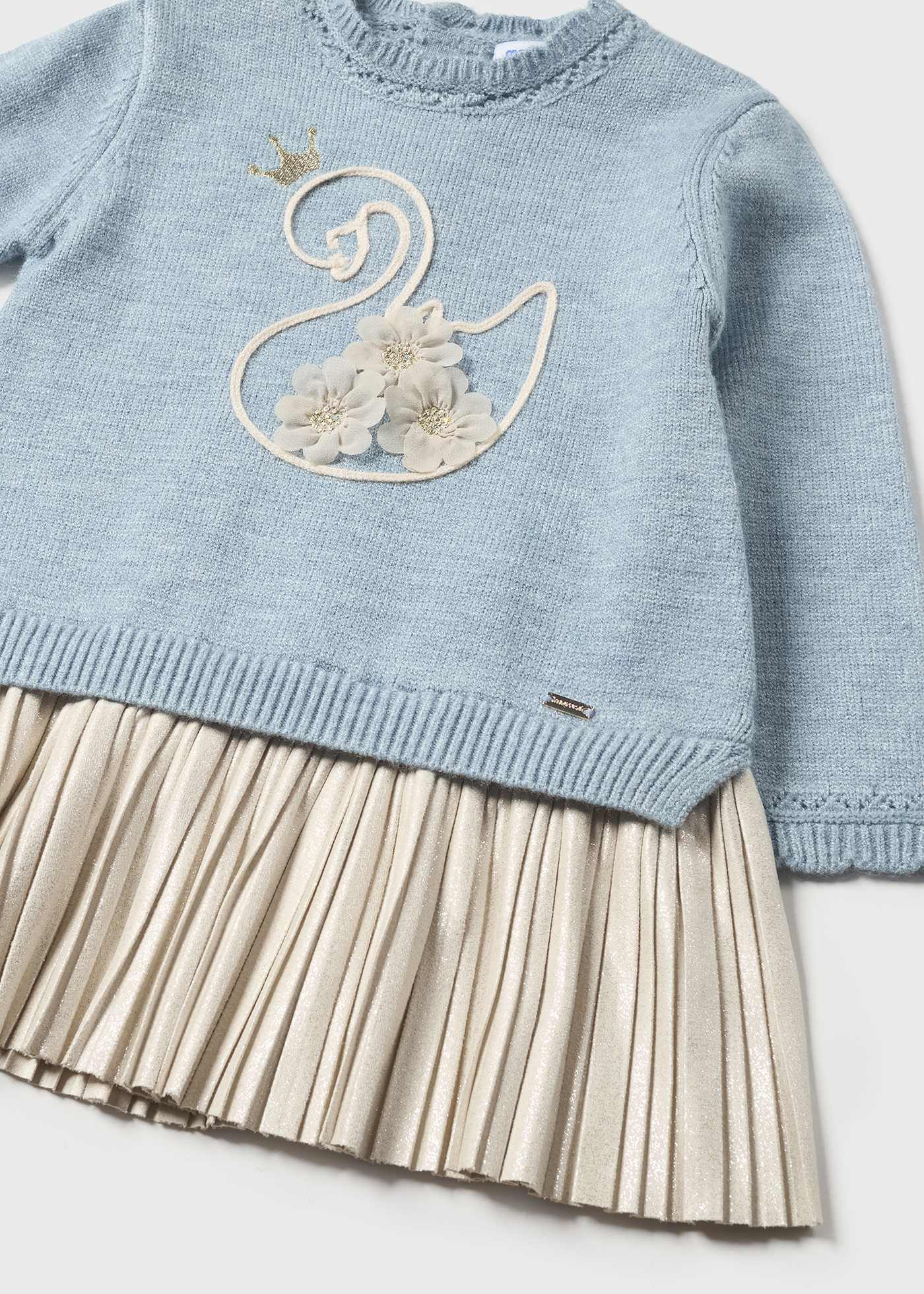 vestido de tricô para bebê