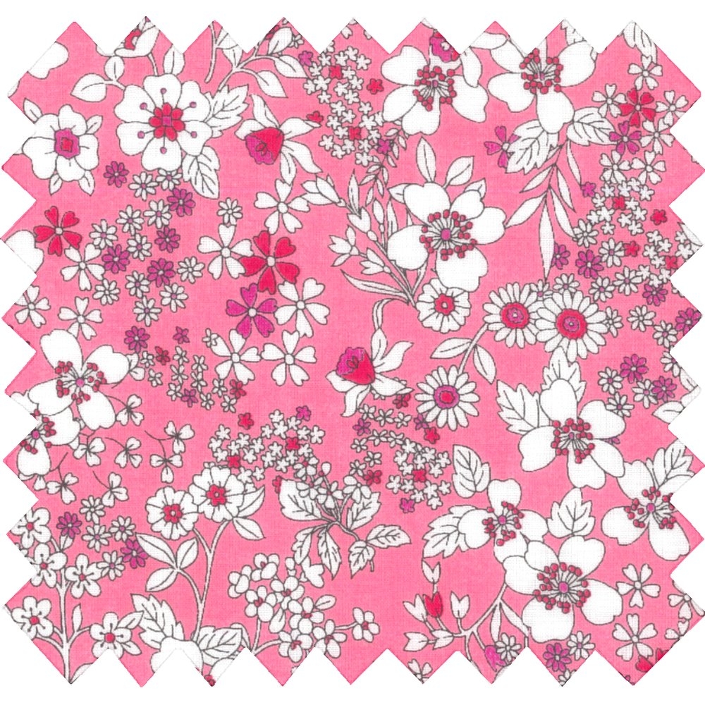 Coupon Tissu 50 Cm Violette Rose