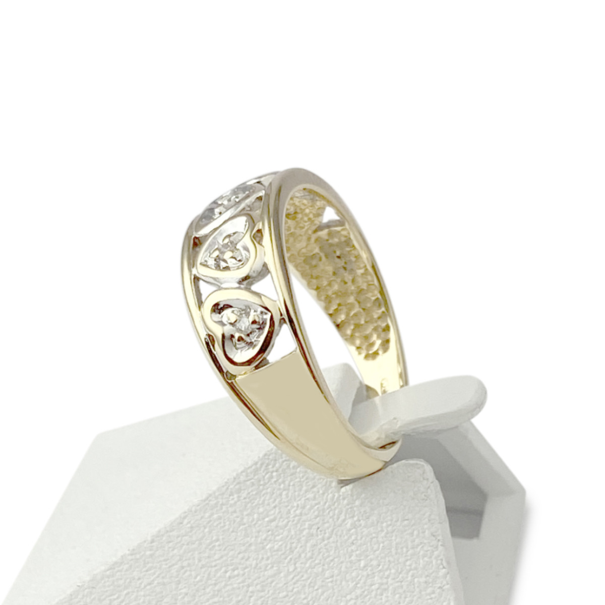 Bague d'occasion or 750 jaune et rhodié diamants