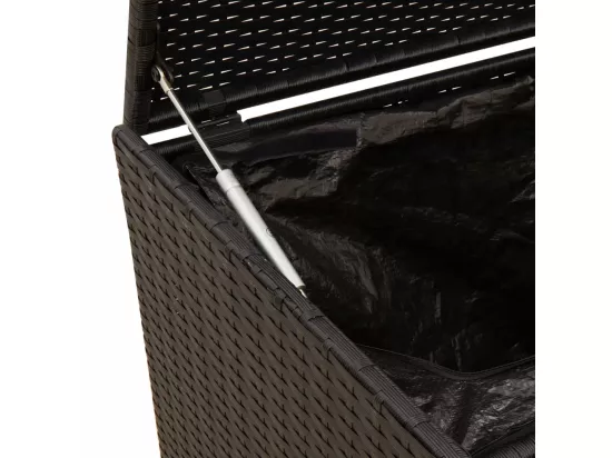 Boîte de rangement de jardin et roues noir 283L résine tressée
