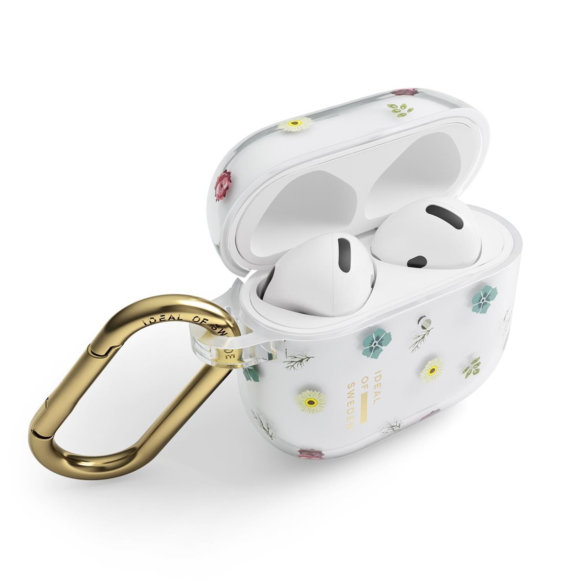 AirPods 4 Hardcase Schutzhülle Abdeckung Recycled   Karabinerhaken (IDCLAPC-G4-507) - Petit Floral