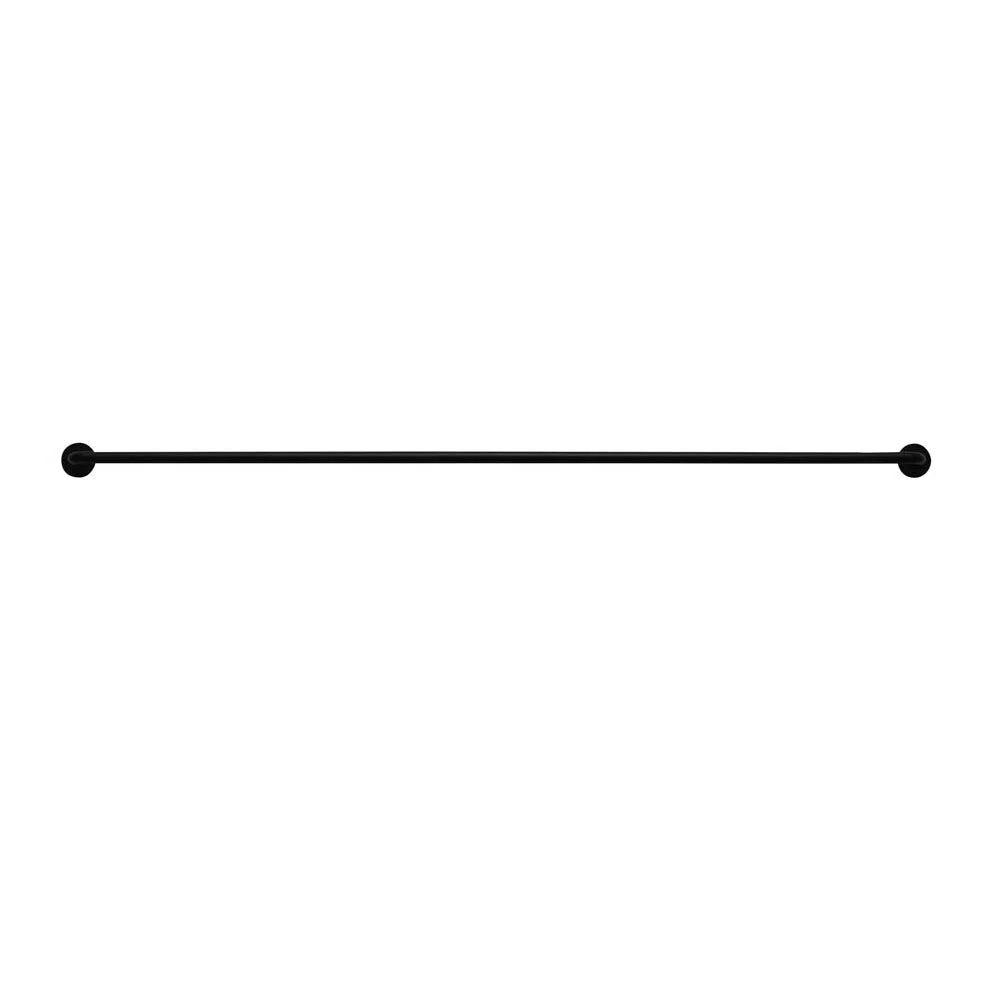 Tringle à vitrage auto adhésive Extensible Métal Noir 70-120 cm