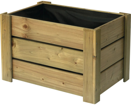 Houten bloembak 60 x 40 x 40 cm naturel