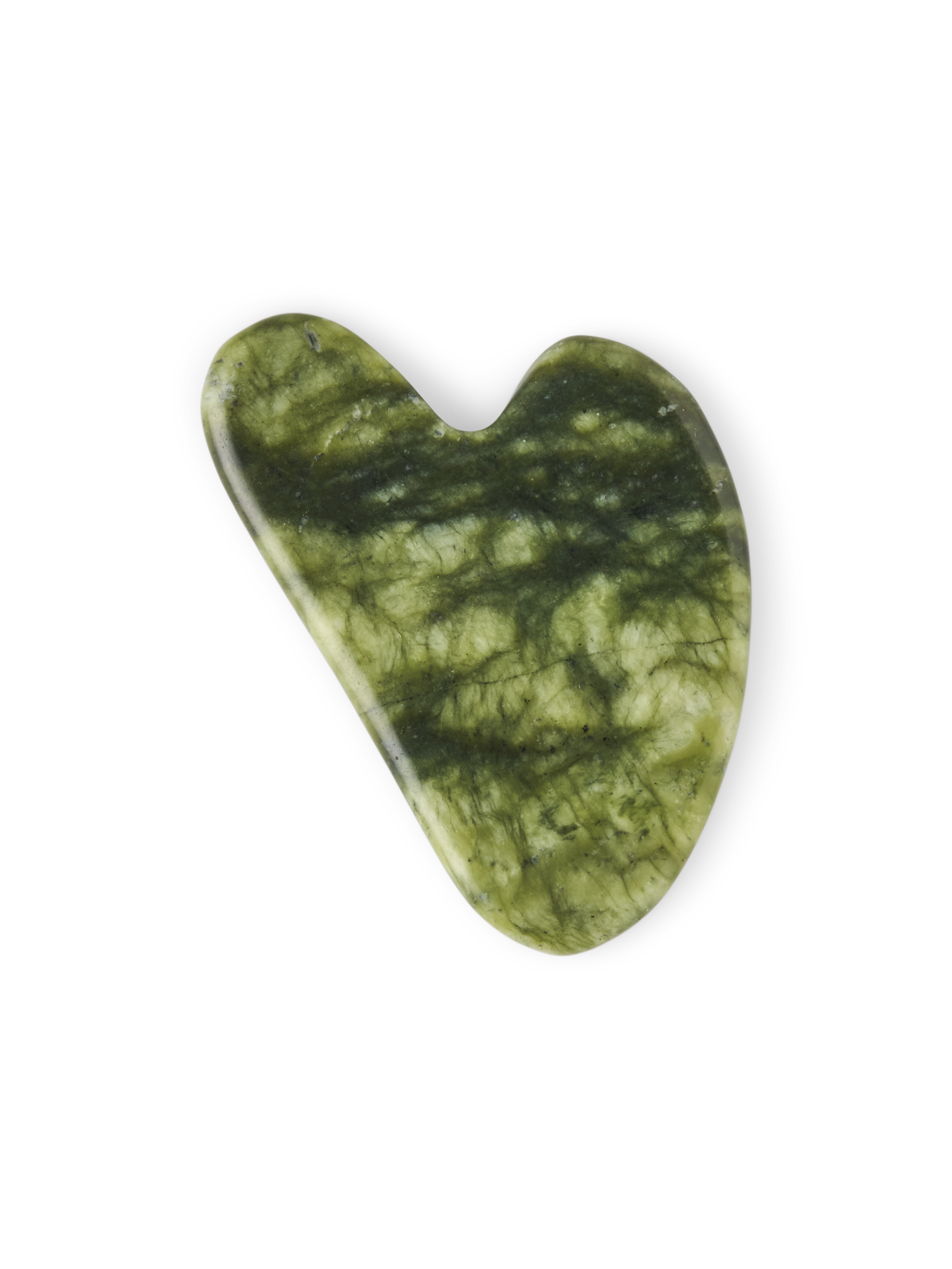 Gua sha-sten | Nefrit jade. 2 x 5,6 x 14,5 cm. | Light Green, Gold