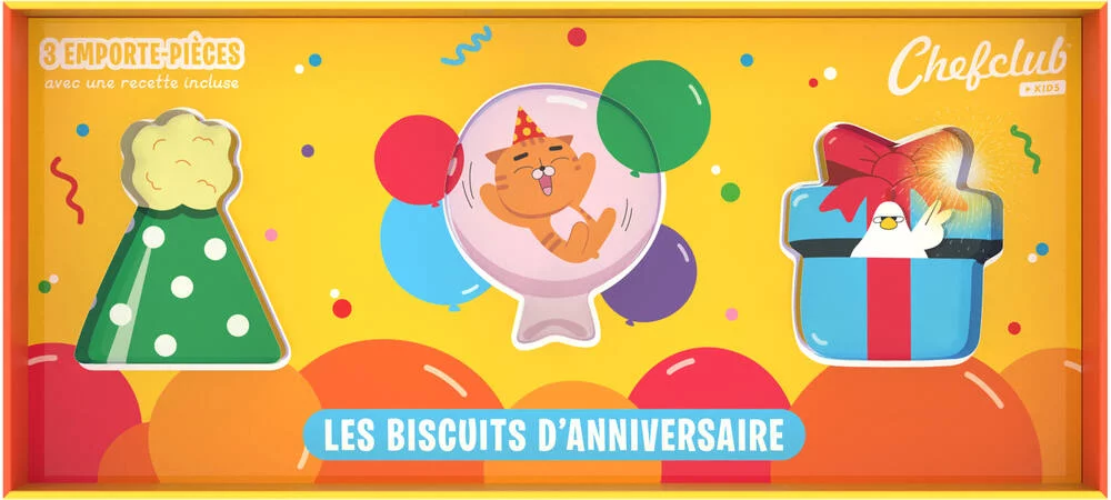 CHEFCLUB KIDS - EMPORTE PIECES LES BISCUITS D'ANNIVERSAIRE