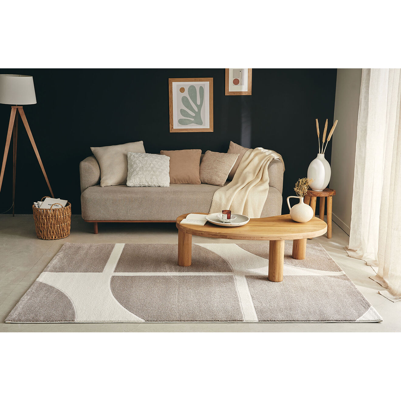 Nazar Rugs Tapis Memphis 561 beige - 120x160 cm