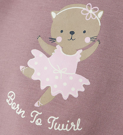 Mame It Sweatshirt - NbfVrillie - Elderberry/CAT Ballerina