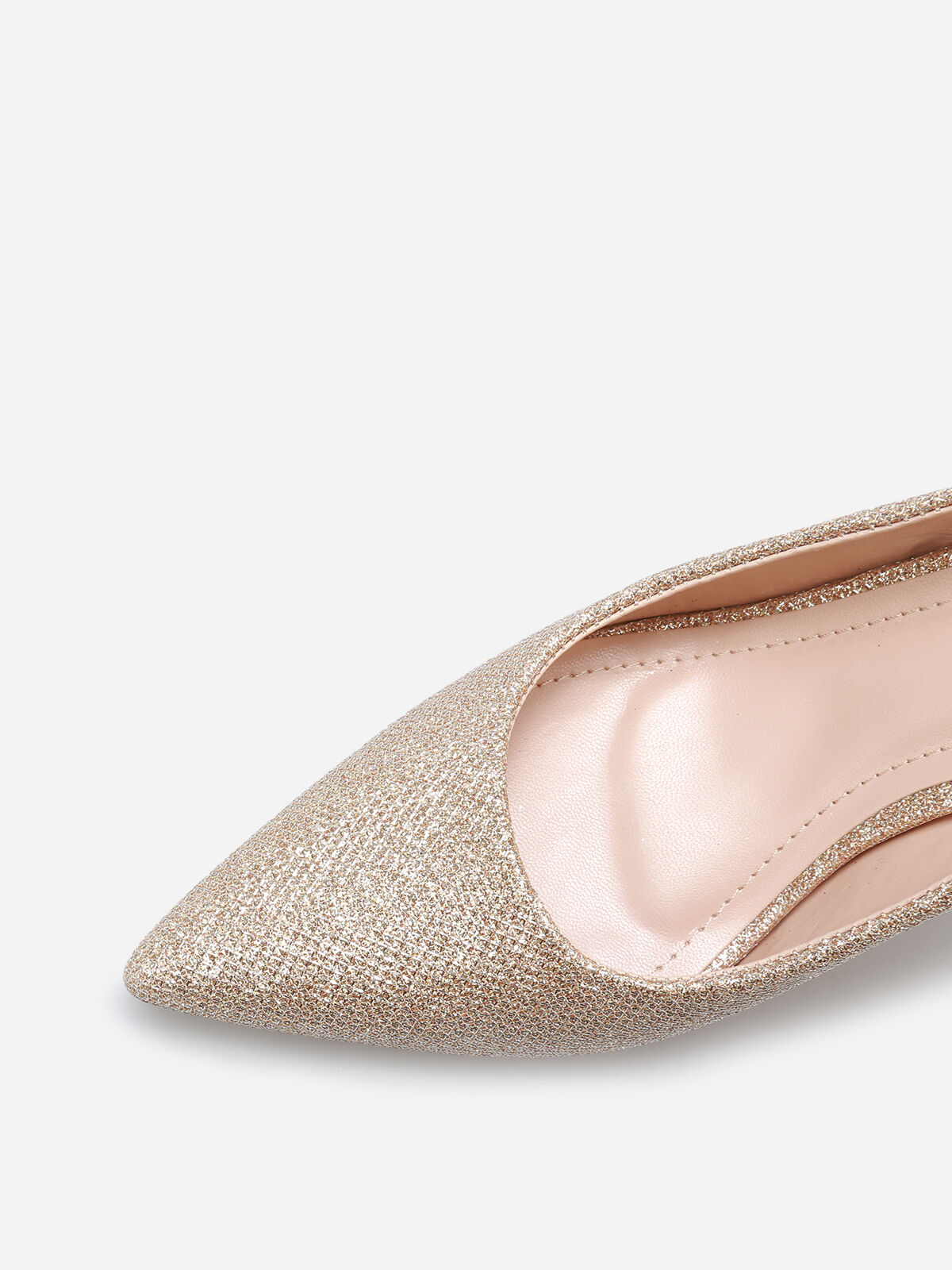 Escarpins slingback à paillettes- Doré