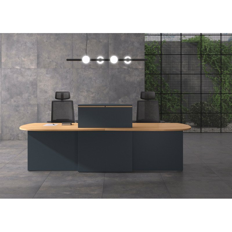 Banque d'accueil d'angle compacte L 145 cm Well