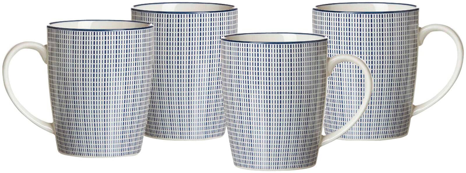 Ritzenhoff & Breker Kaffeebecher Royal Makoto 4er Set blau/weiß