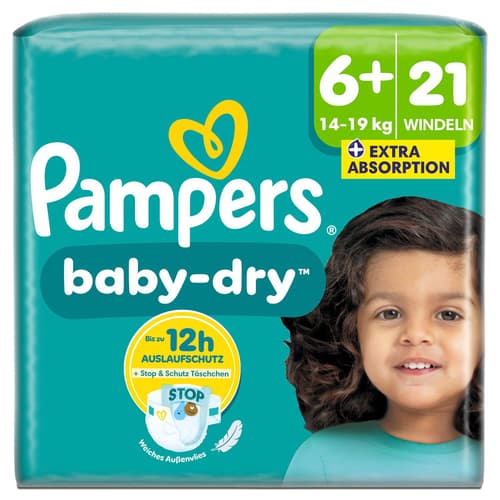 Pampers Baby-Dry Windeln Gr. 6+, Single Pack, 14-19kg