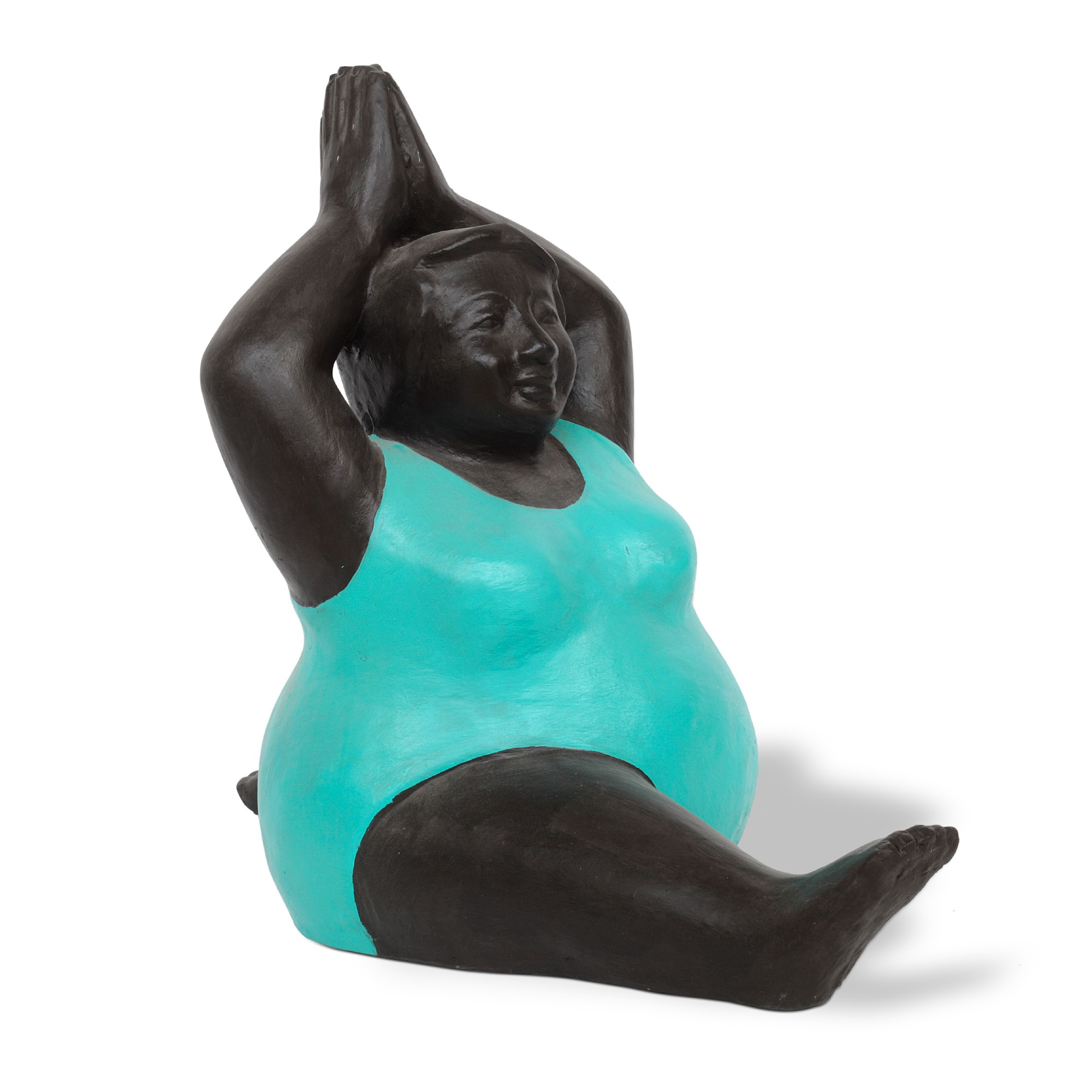 Zementfigur 'Yoga-Dame', mint, schwarz, B 65 cm, H 65 cm, T 40 cm günstig bestellen