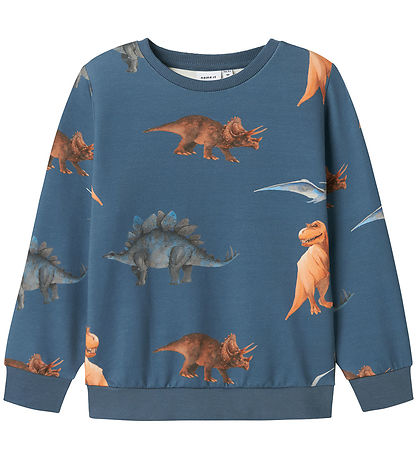 Name It Sweatshirt - NmmPnodino - Krone Blue m. Dino