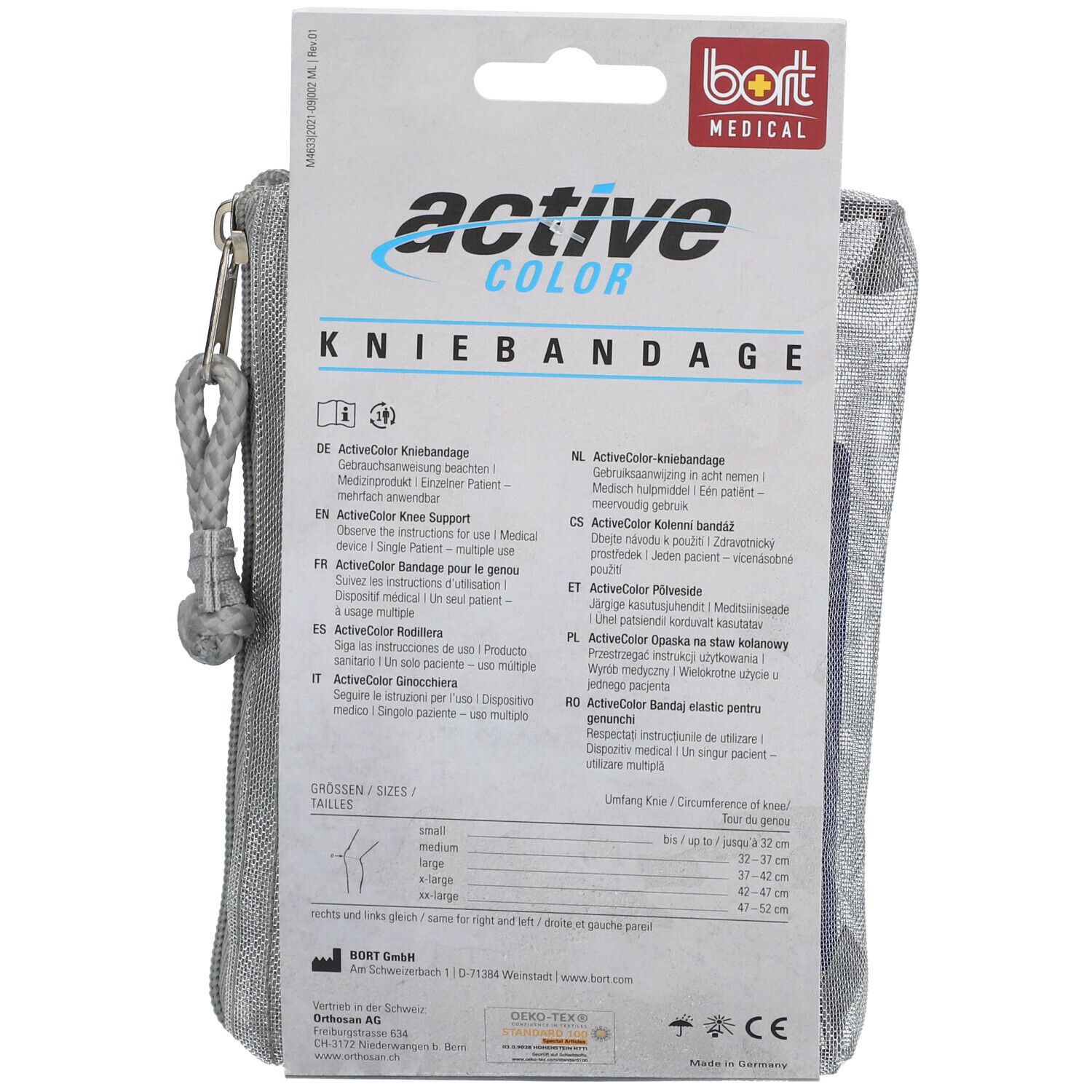 BORT ActiveColor® Kniebandage Gr. L blau