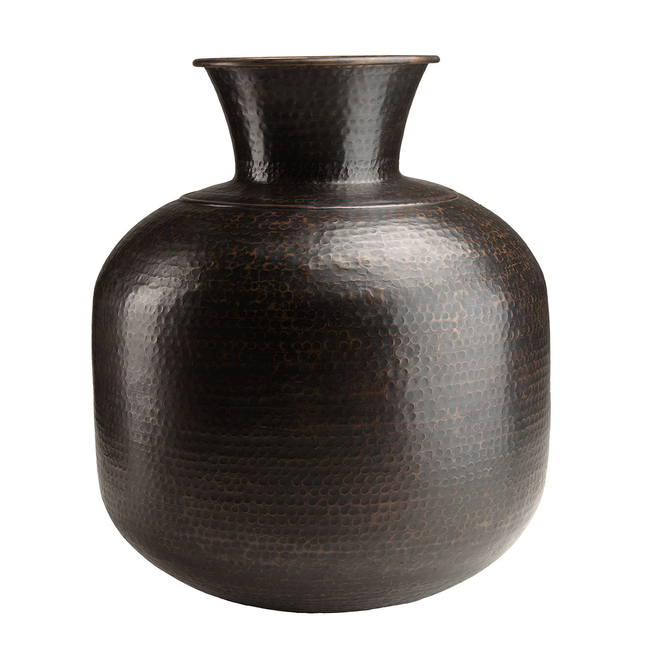 Macabane Vase effet martelé Honoré noir antique - D.63xH.74 cm