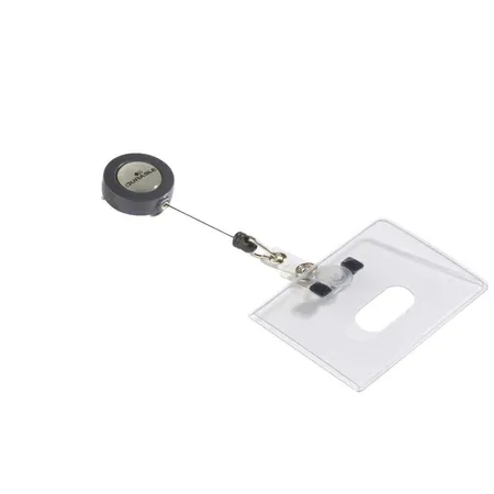Durable 801619 Namensschild für Betriebs- Auschwarzeise 54 x 90 mm Transparent