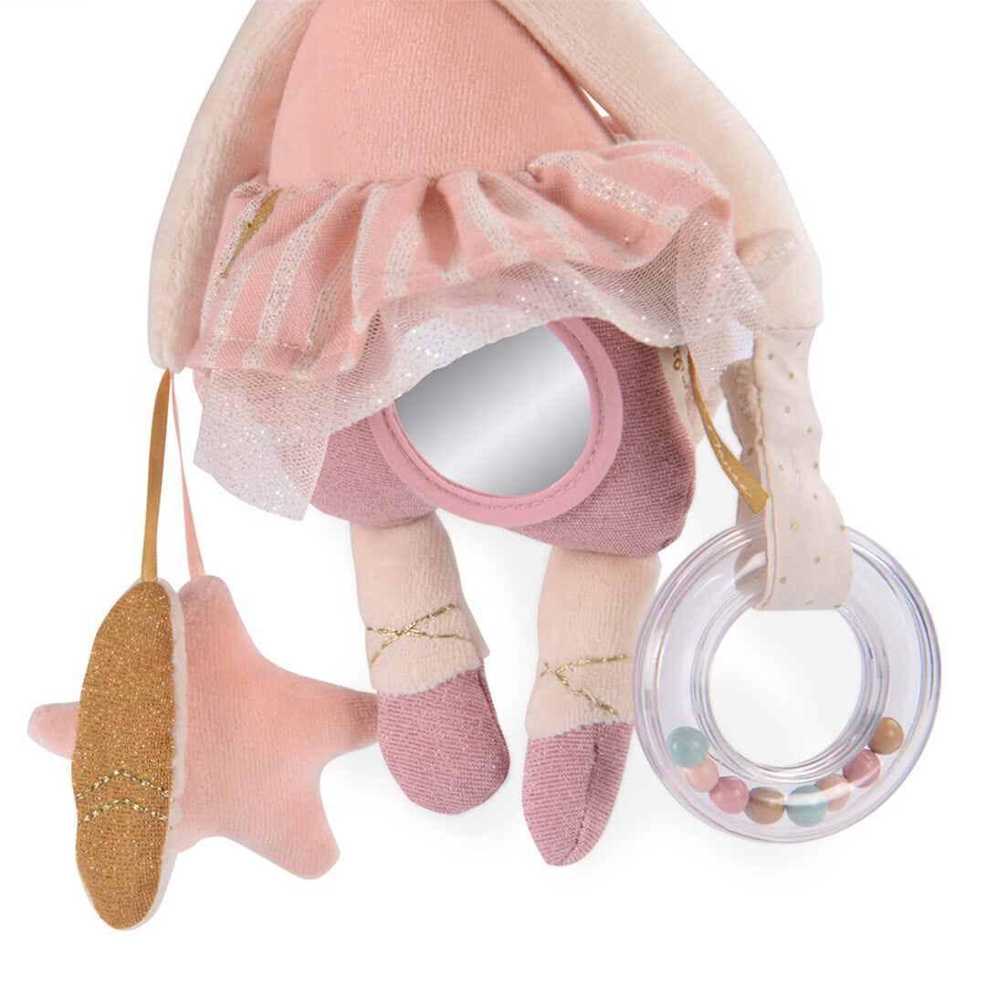 Moulin roty activiteitenknuffel hanger muis la petite école de danse - 34 cm