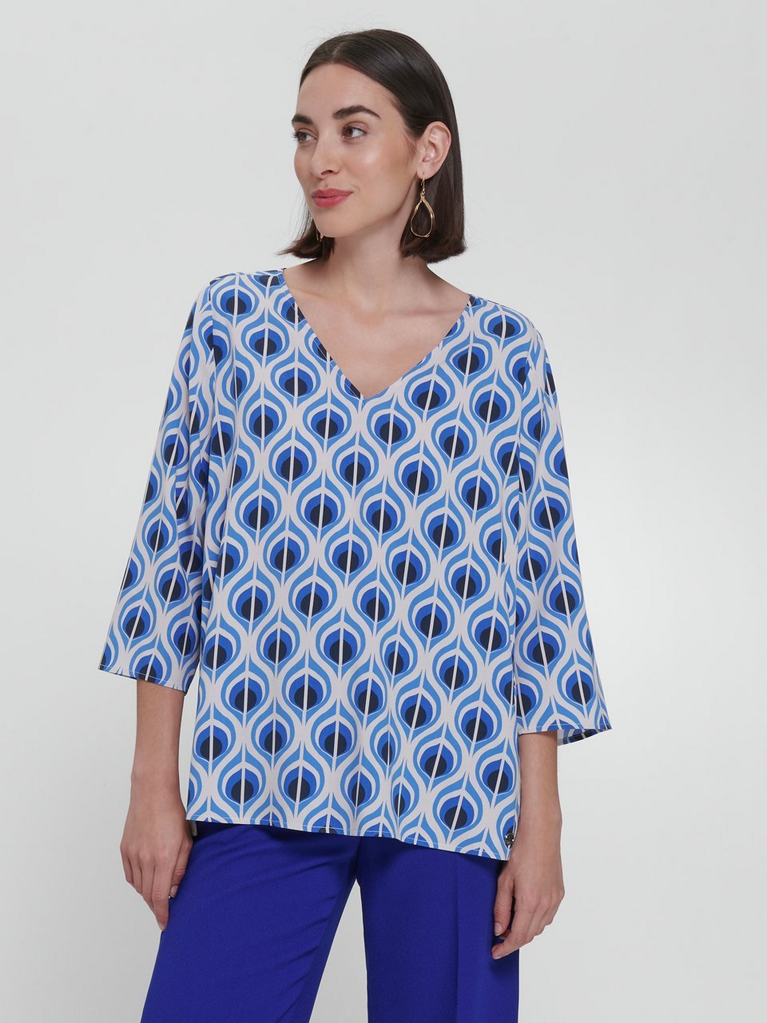 Bluse mit V-Ausschnitt